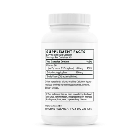 Thorne 5-Hydroxytryptophan 90 caps supplement facts