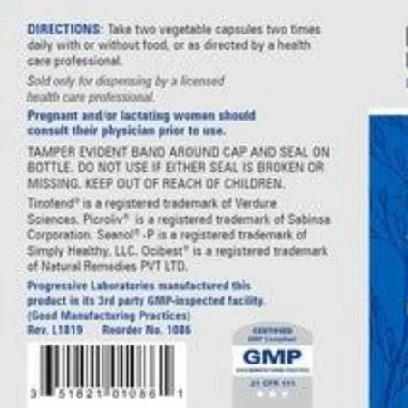 Progressive Labs Allergy Modulator supplement bottle herbal formula packaging