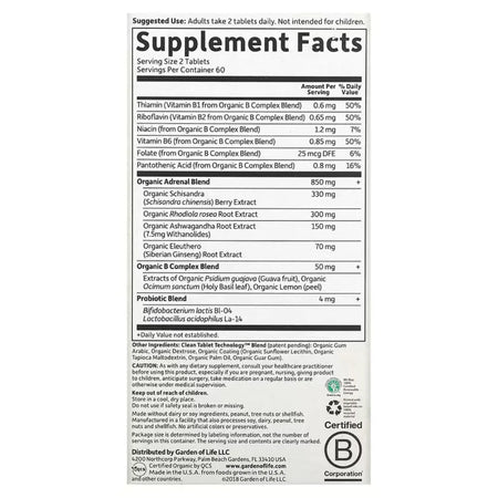 Adrenal Daily Balance Organic Garden of life