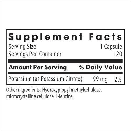 Allergy Research Group Potassium Citrate 99mg - 120 Vegcaps