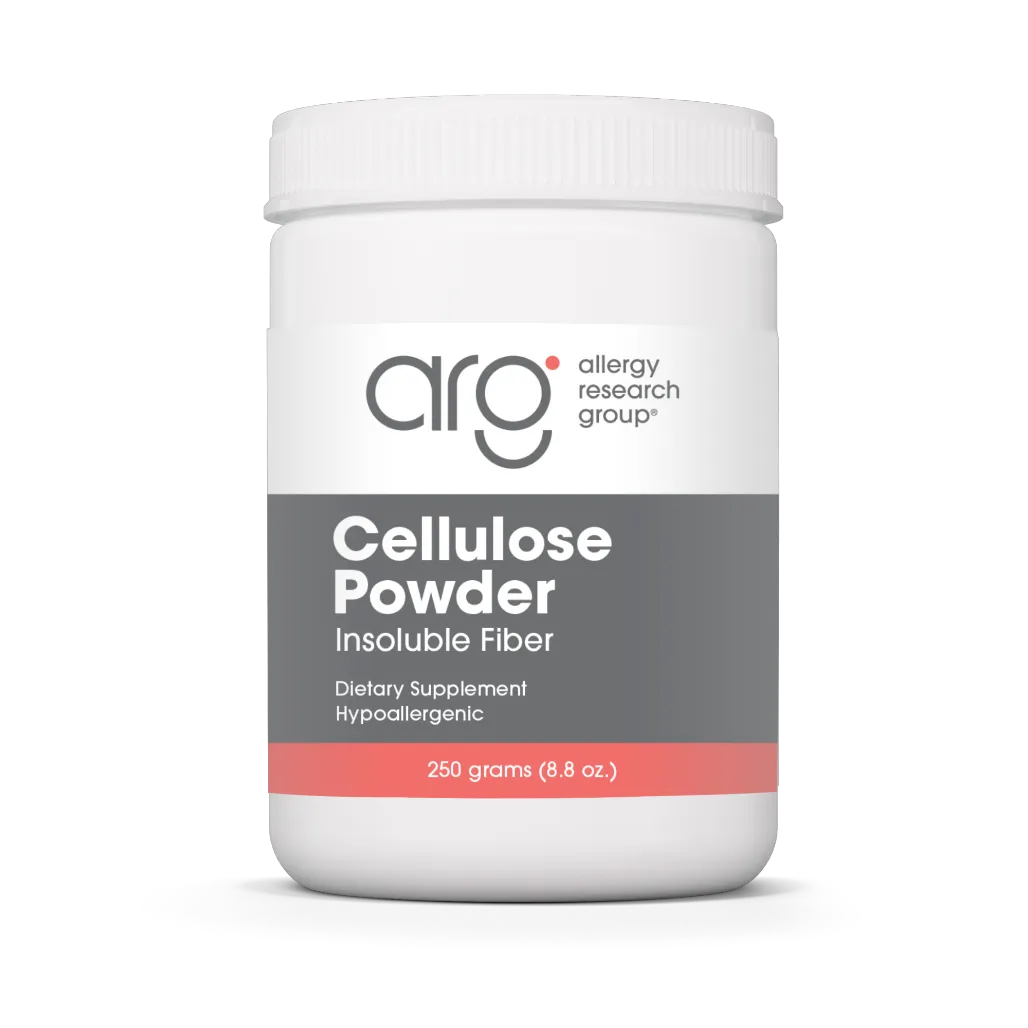 Allergy Research Group Cellulose Powder Insoluble Fiber Supplement for Healthy Digestive Function and Bowel Regularity