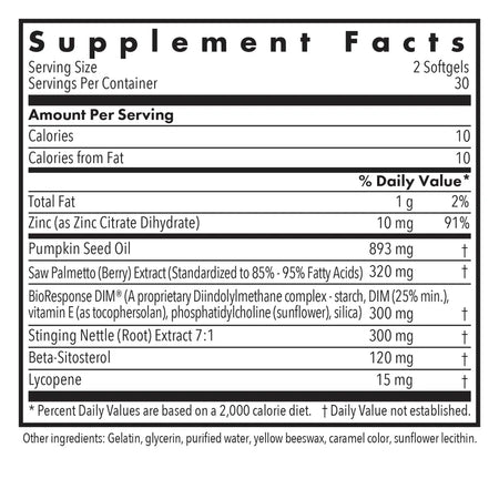 Allergy Research Group DIM Palmetto Prostate Formula - 60 Softgels