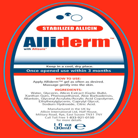 Alliderm topical skin gel – natural skin support gel by Allimax International