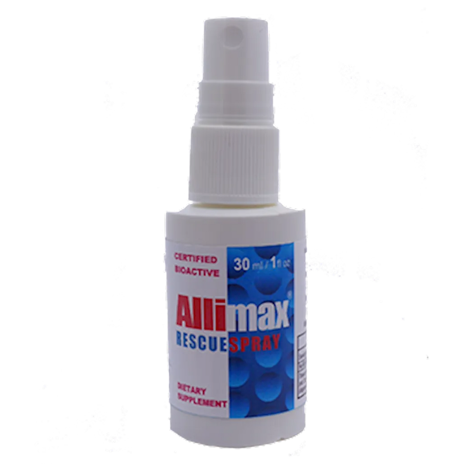 Allimax Rescue Spray bottle – stabilized allicin garlic spray for immune and throat support