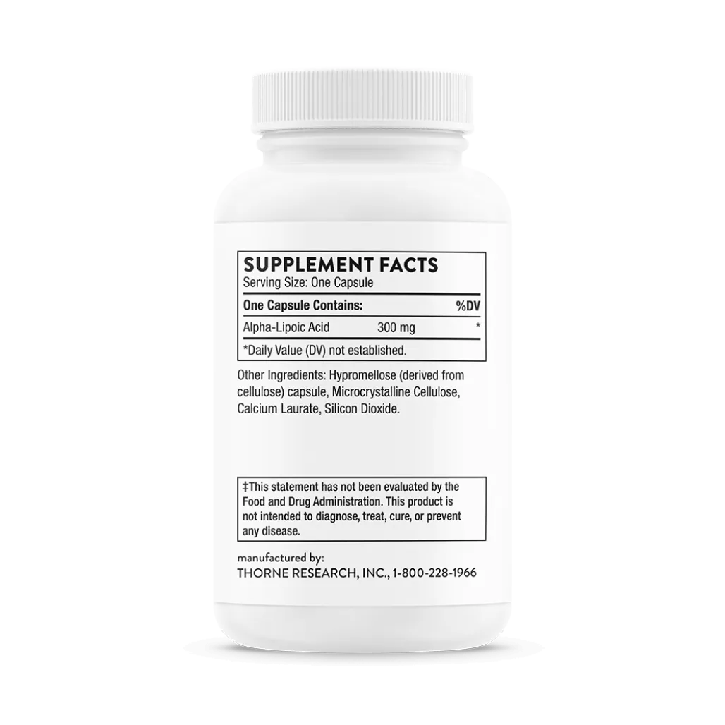 Thorne Alpha Lipoic Acid - Supplement Ingredients