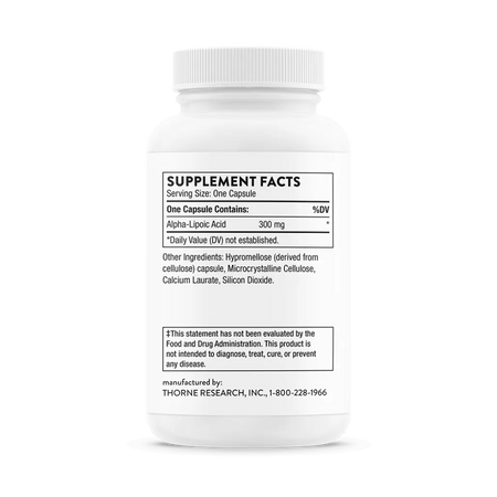Thorne Alpha Lipoic Acid - Supplement Ingredients