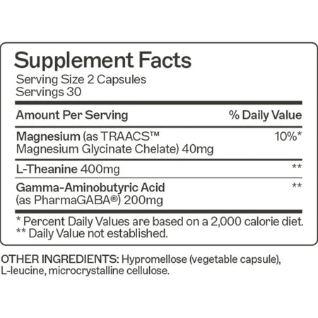 Supplement facts for Rest and Restore Max highlighting a potent blend of Melatonin, Valerian Root, and 5-HTP for enhanced sleep effectiveness.