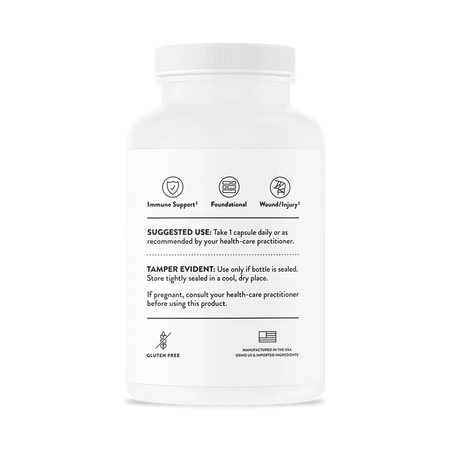 Buy Thorne Ascorbic Acid Vitamin C 60 Caps