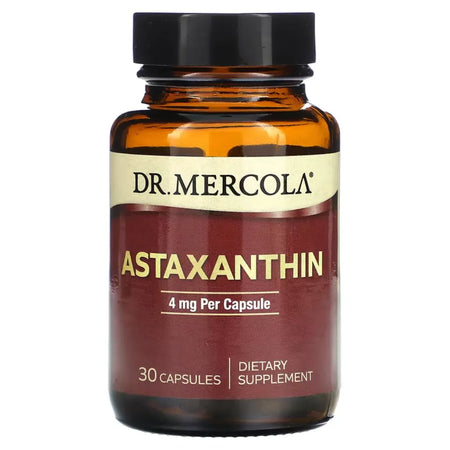 Dr. Mercola Astaxanthin 4 mg Per Capsule Dietary Supplement, 30 Capsulels