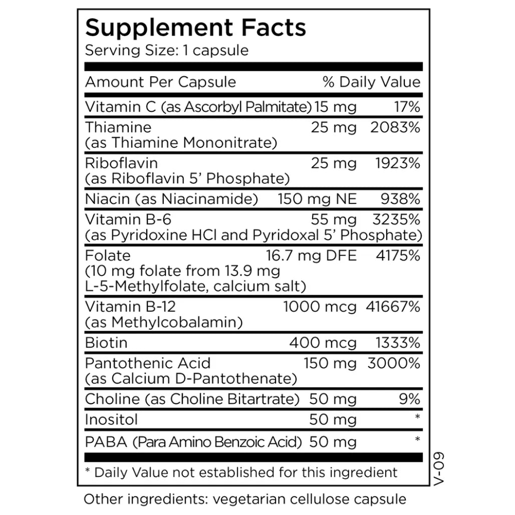 B-Complex + 10 mg L-Methylfolate by MethylPro