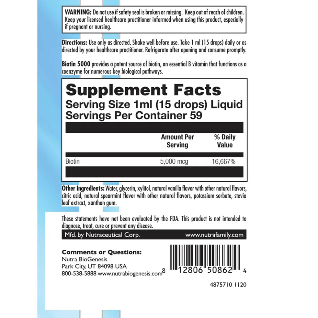 Shop for Nutra Biogenesis' Biotin 5000 