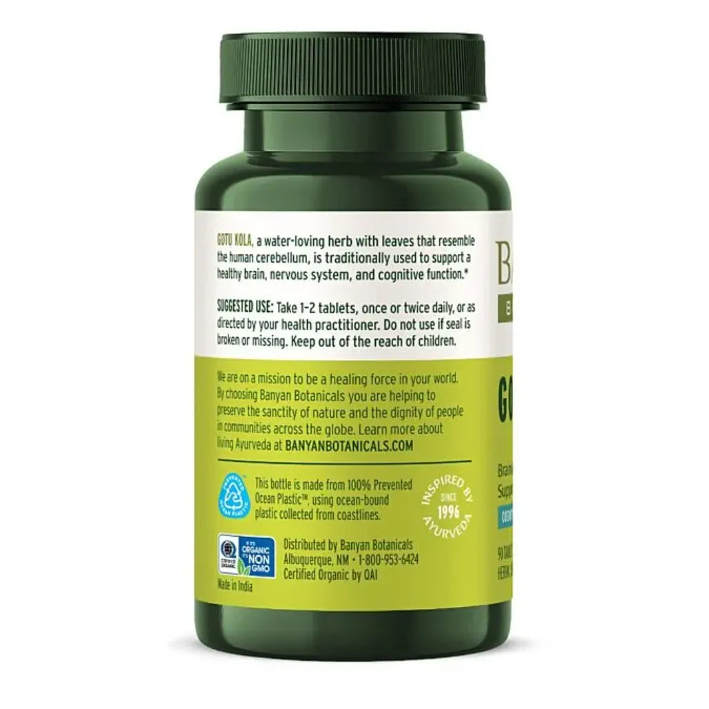 Brahmi/Gotu Kola Tablets Banyan Botanicals