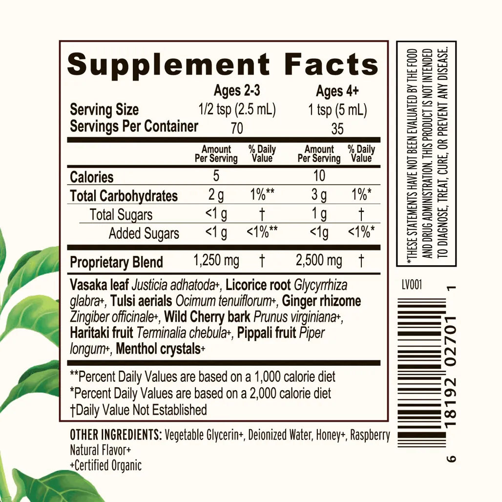 Bronchial Support Syrup, Organic 6 fl oz Banyan Botanicals