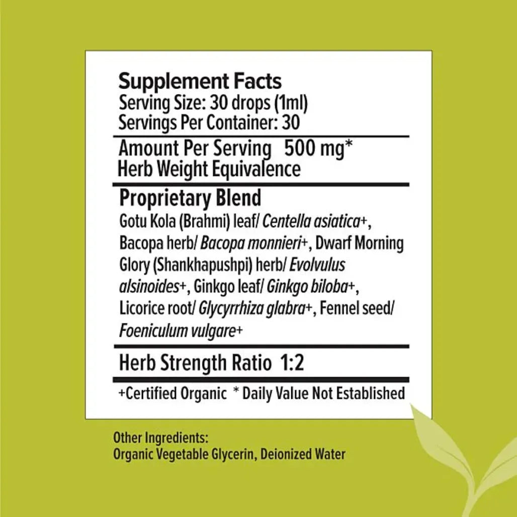 Focus Liquid Extract, Organic 1 fl oz Banyan Botanicals