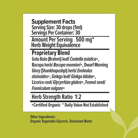 Focus Liquid Extract, Organic 1 fl oz Banyan Botanicals