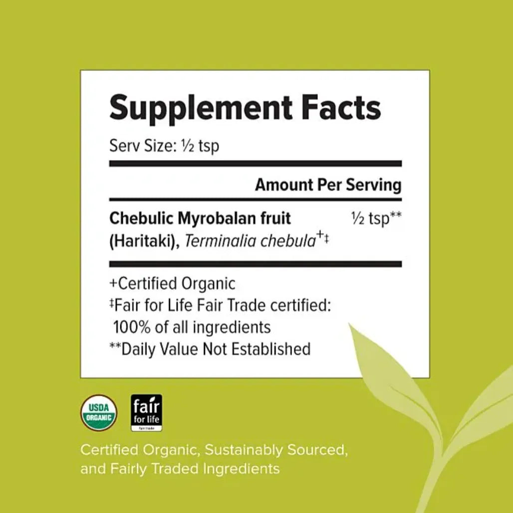 Haritaki Fruit Powder, Organic 1 lb Banyan Botanicals