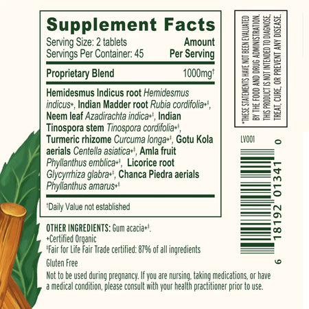 Banyan Botanicals Healthy Skin, Organic Supplement Ingredients - Hemidesmus Indicus Root