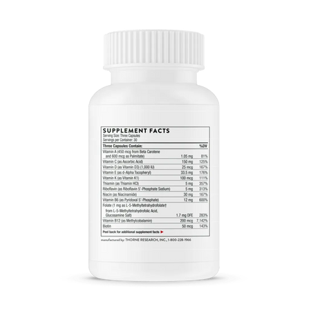 Thorne MediClear-SGS Vanilla Flavored 34.4 oz supplement facts