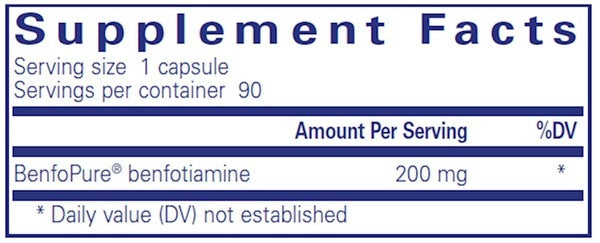 Pure Encapsulations BenfoMax supplements facts