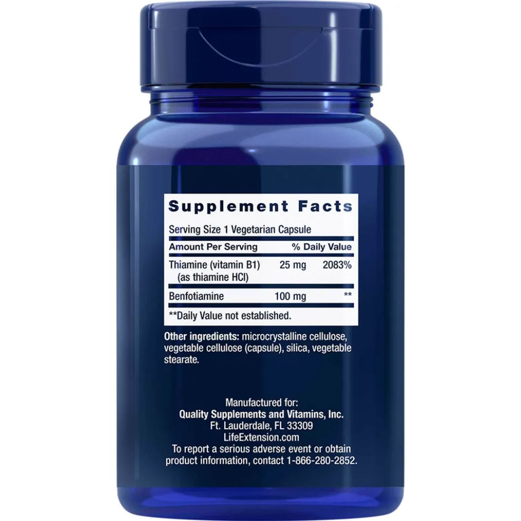 Benfotiamine w/Thiamine by Life Extension