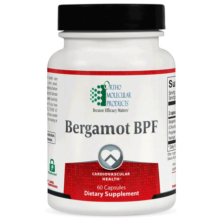 Ortho Molecular Bergamot BPF heart health supplement bottle for cholesterol balance and antioxidant support