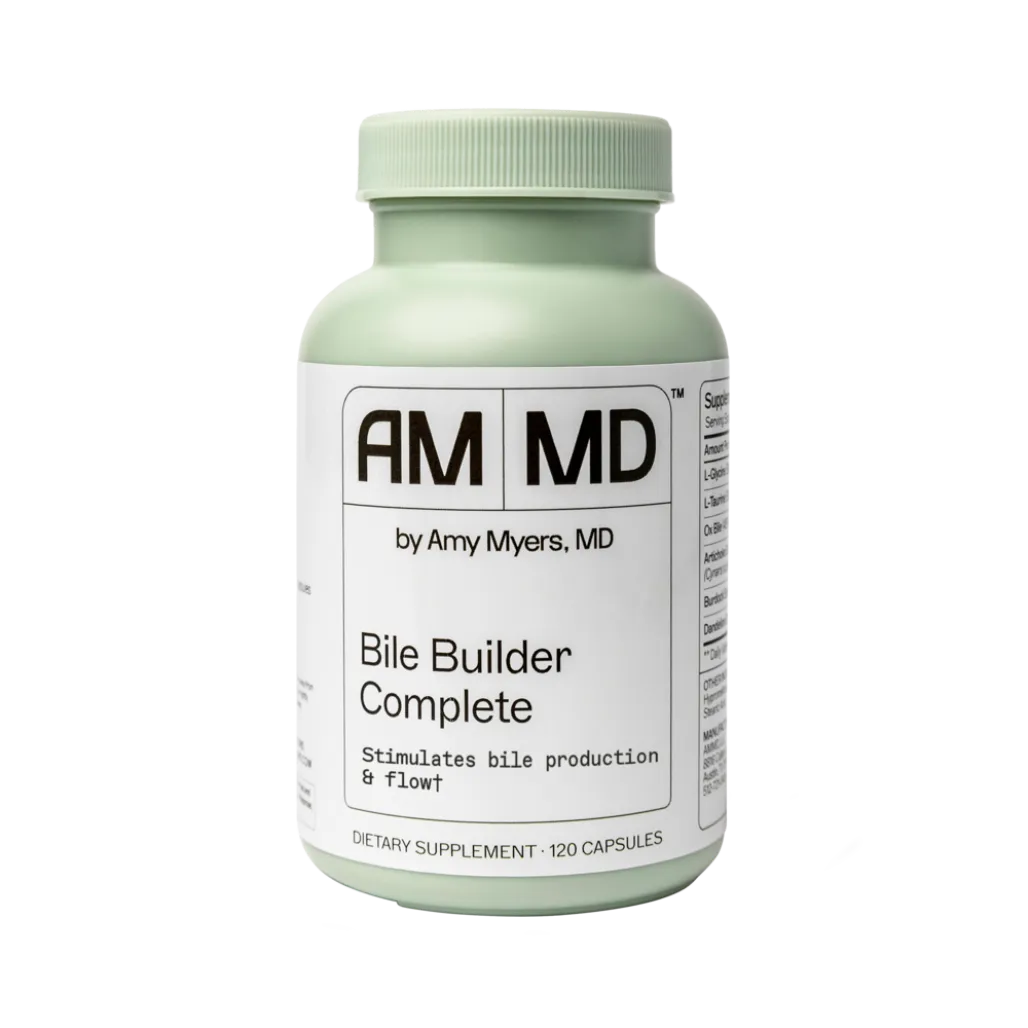 Bile Builder Complete by Amy Myers MD, 120 capsules formulated to stimulate bile production and flow.