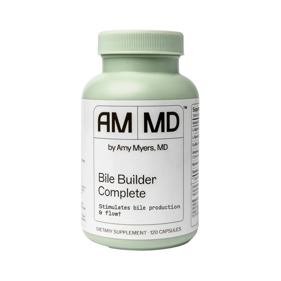 Bile Builder Complete by Amy Myers MD, 120 capsules formulated to stimulate bile production and flow.