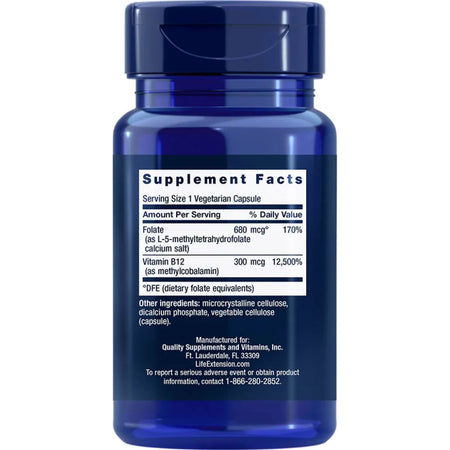 BioActive Folate &amp; Vitamin B12 by life extension