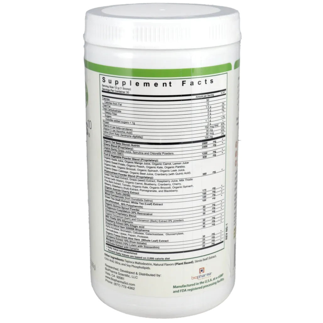 NanoGreens10 Green Apple 12.7 oz BioPharma Scientific