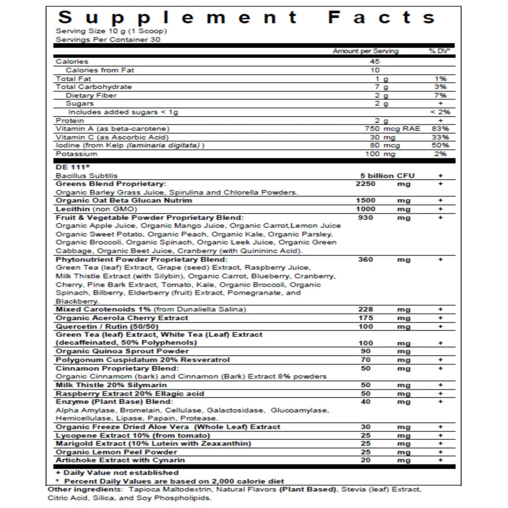 NanoGreens+ Probiotic Strawberry BioPharma Scientific