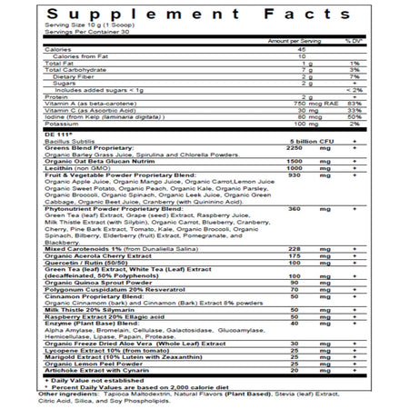 NanoGreens+ Probiotic Strawberry BioPharma Scientific