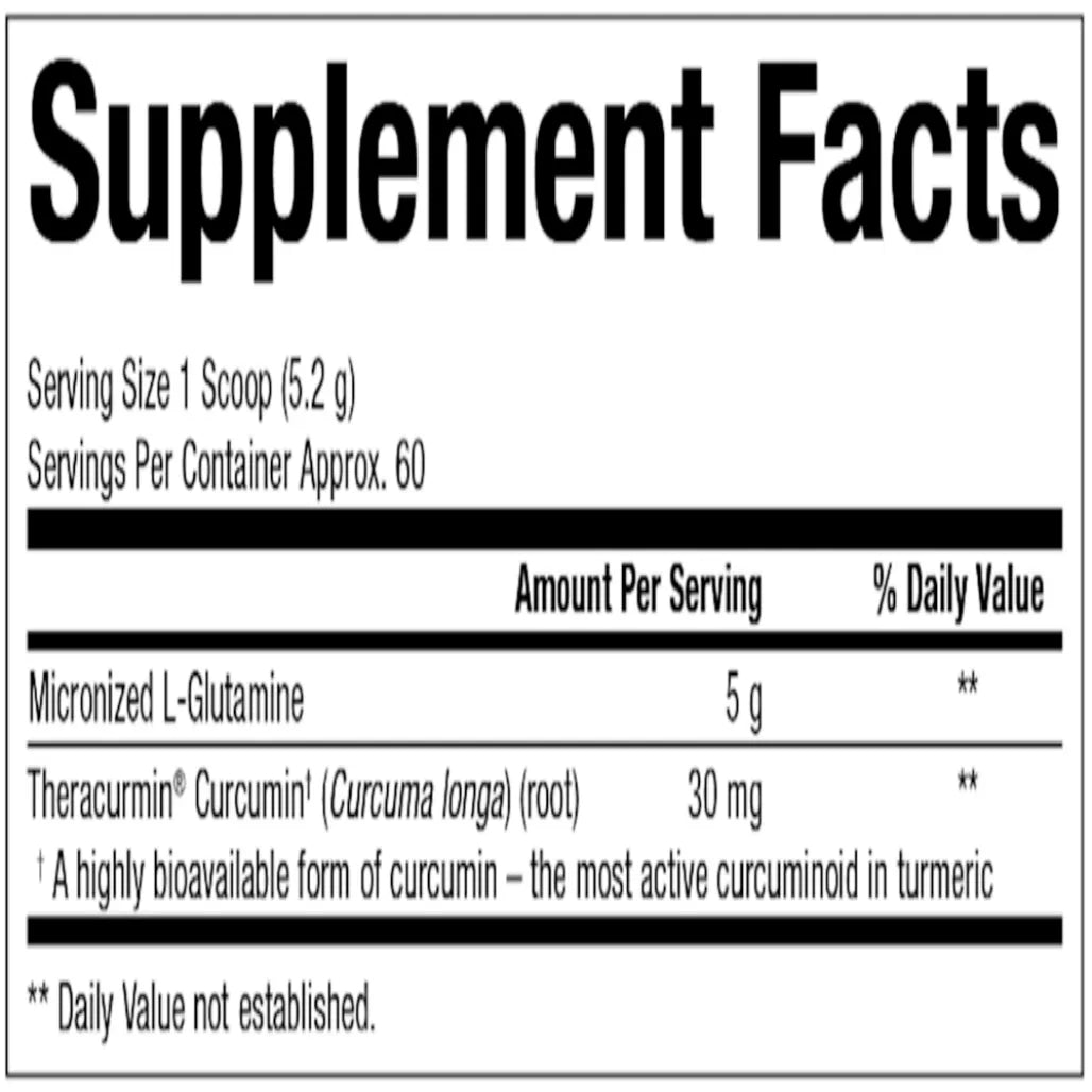L-Glutamine with Theracurmin Bioclinic Naturals