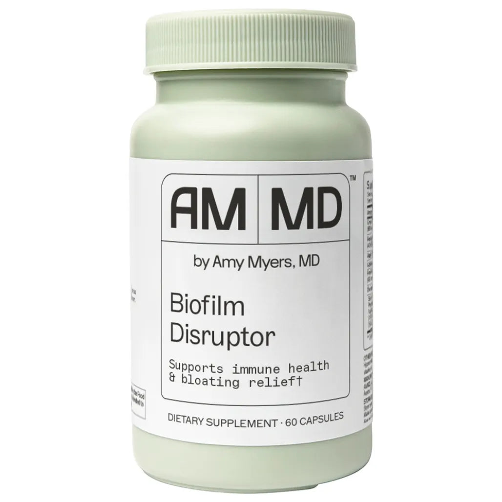 Biofilm Disruptor by Amy Myers MD, 60 capsules for immune health support and bloating relief.