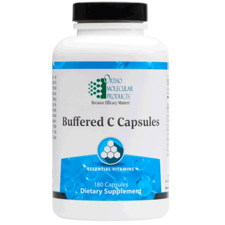 Buffered C by Ortho Molecular Products vitamin C capsules for antioxidant, collagen and immune support