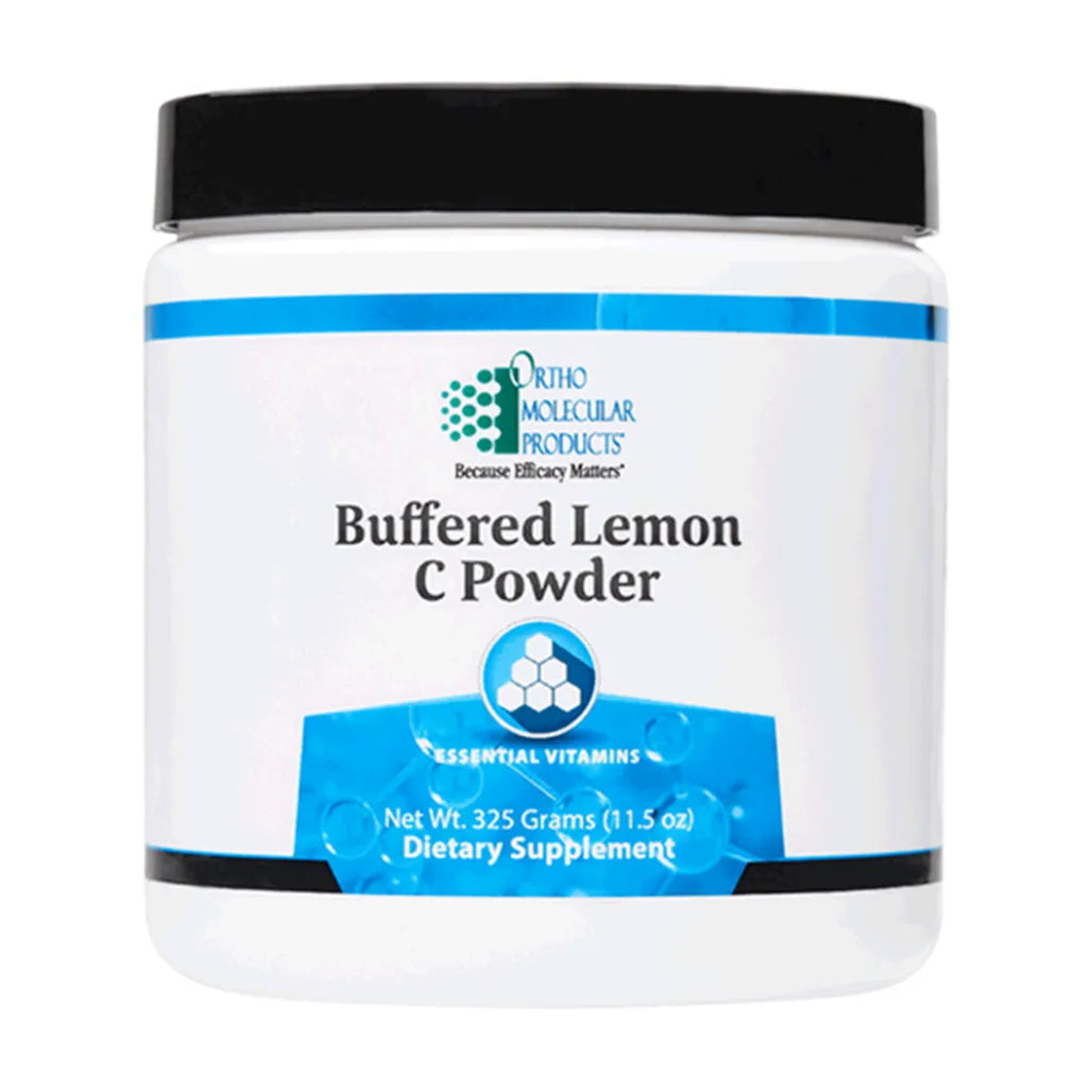 Ortho Molecular Buffered Lemon C Powder immune support supplement with gentle buffered vitamin C