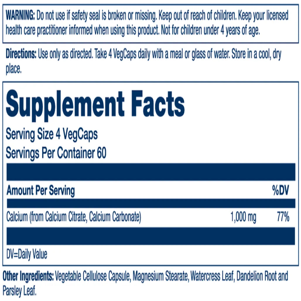 Calcium Citrate 1000mg Solaray