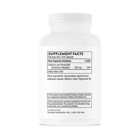 Thorne Calcium 120 vegcaps supplement facts