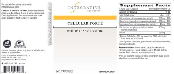 Integrative Therapeutics Cellular Forte with IP-6 & Inositol Supplement