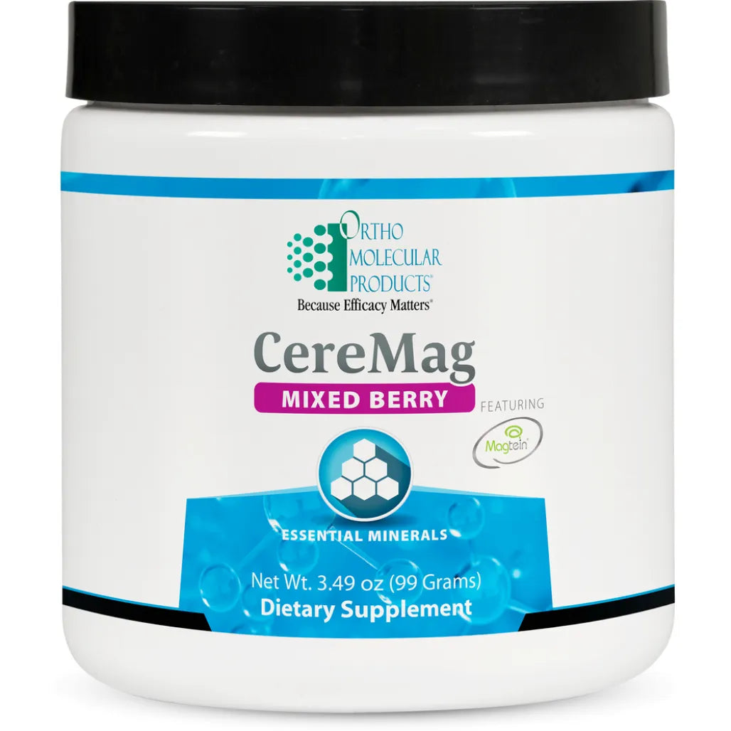 Ortho Molecular CereMag magnesium brain health powder for focus, memory, sleep and mood support
