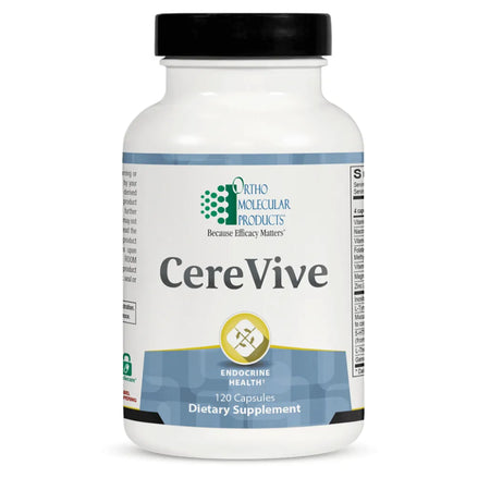 Ortho Molecular CereVive supplement bottle for mood support, focus, calm neurotransmitter balance