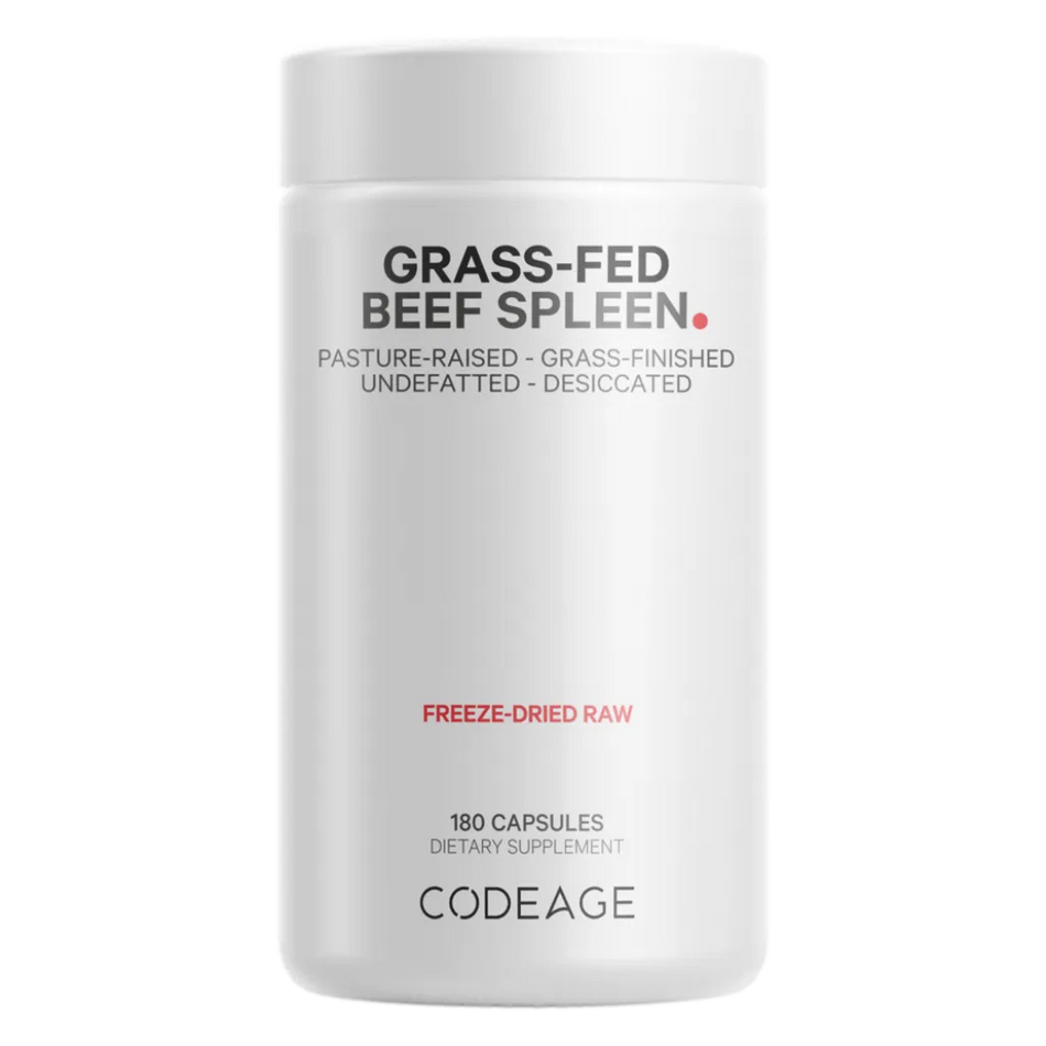 CodeAge Grass-fed Beef Spleen - Support Immune Health and Spleen Function