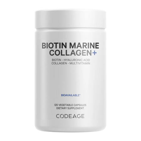 CodeAge Biotin Marine Collagen - Promote Healthy Skin, Hair and Nails