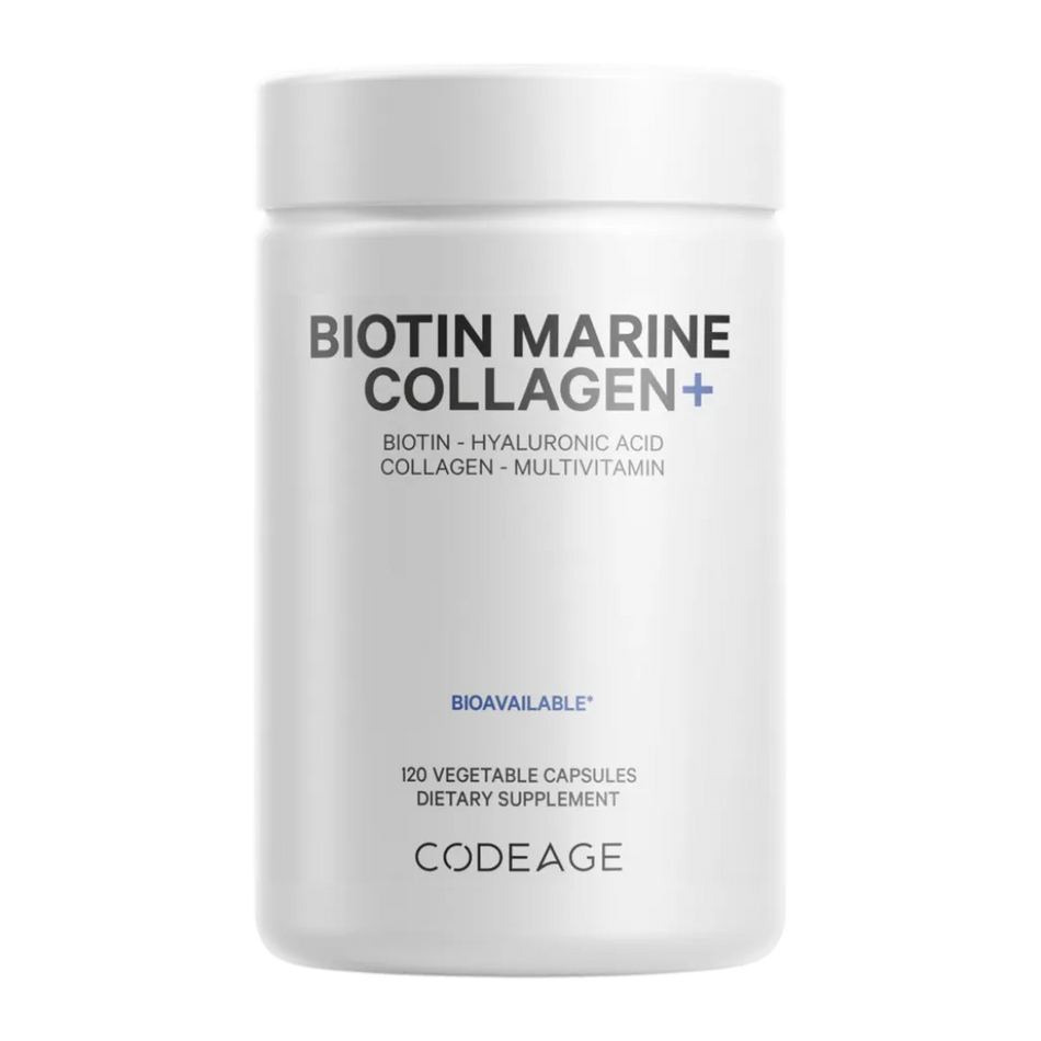 CodeAge Biotin Marine Collagen - Promote Healthy Skin, Hair and Nails