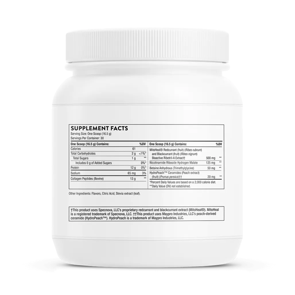 Thorne Collagen Plus 1.09 lb supplement facts