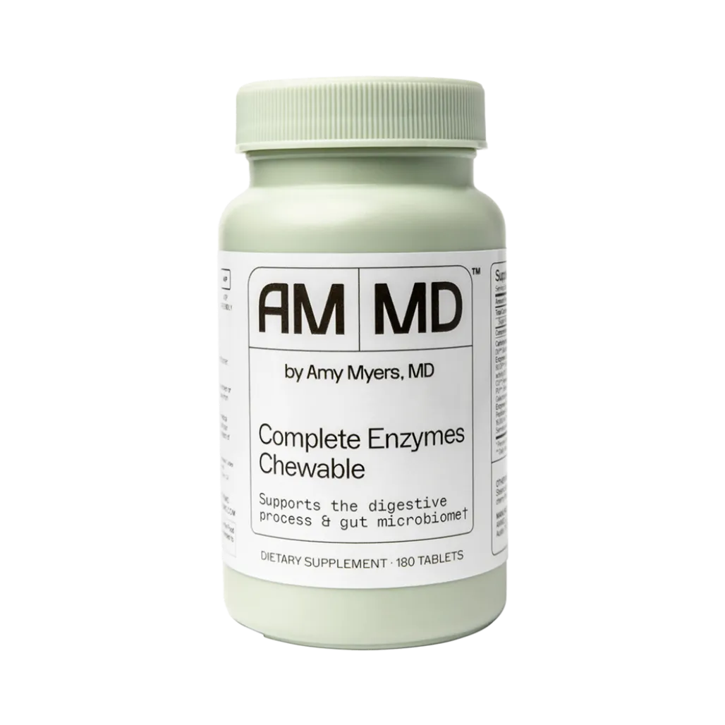 Complete Enzymes Chewable dietary supplement by Amy Myers MD, digestive enzyme tablets supporting gut health