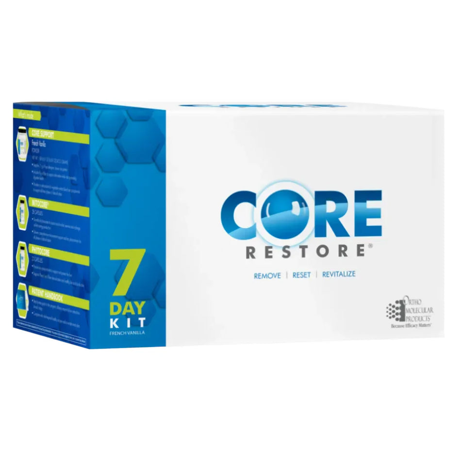 Ortho Molecular Core Restore Vanilla 7-Day digestive support shake for gut health and microbiome balance