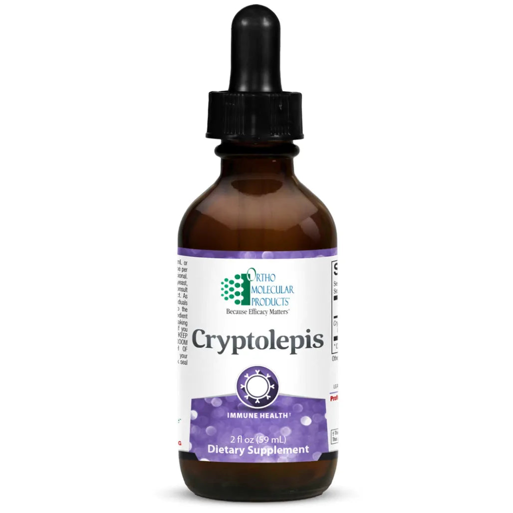 Ortho Molecular Cryptolepis herbal supplement bottle for immune and microbial support