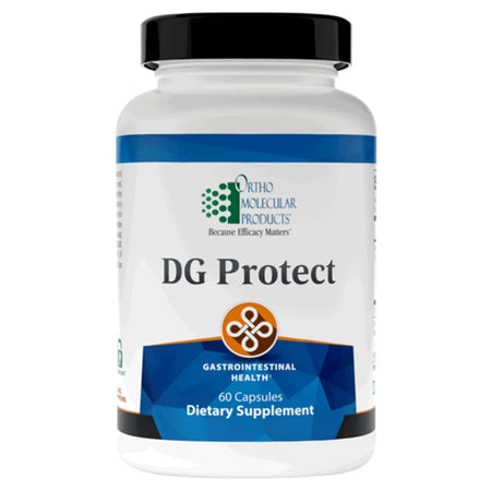Ortho Molecular DG-Protect immune support supplement bottle with antioxidants and protective nutrients