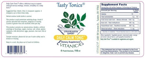 Daily Calm Tonic 4 fl oz Vitanica