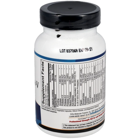 Digestzyme‑V ingredient panel with plant‑based digestive enzymes for protein, carbohydrate and fat breakdown